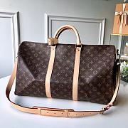 LV Keepall 45 Travel Bag Flower Material M41418 Size 45 x 27 x 20cm - 3