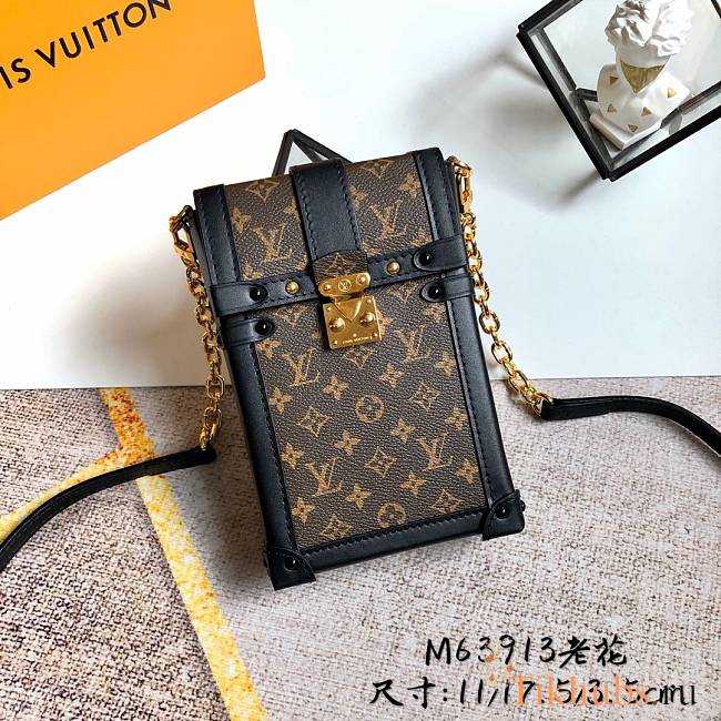 Louis Vuitton Pochette Trunk Vertical Pouch M63913 Size 11 x 17.5 x 3.5 cm - 1