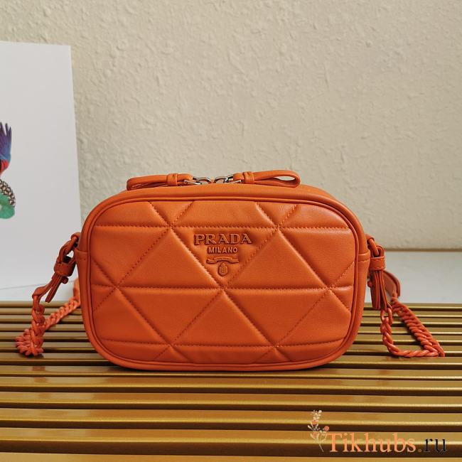 PRADA Shoulder Bag Orange 1BH141 Size 13.5 x 21 x 8 cm  - 1