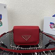 PRADA Messenger Bag Red 1BD263 Size 21 x 16 x 6.5 cm - 1