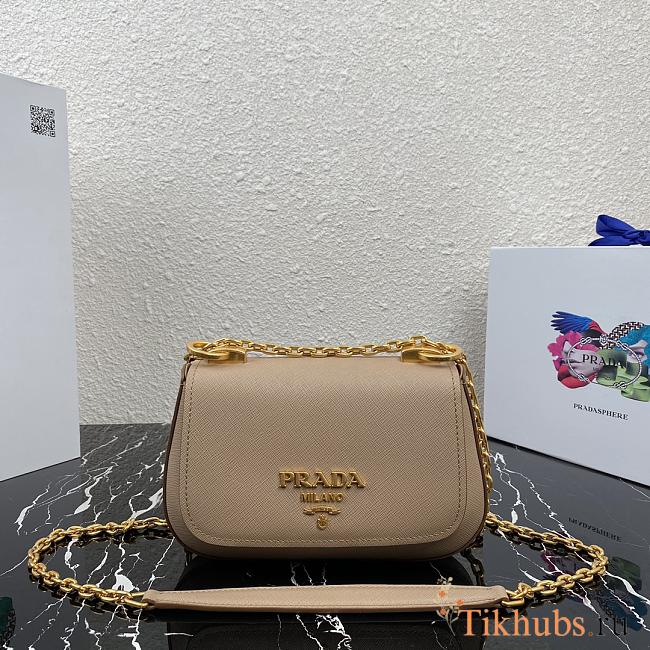 PRADA Crossbody Bag Beige 1BD275 Size 22 x 14 x 6.5 cm - 1