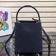 PRADA Bucket-Shaped Shopping Bag Dark Blue 1BA217 Size 18 × 17 × 10.5 cm - 3