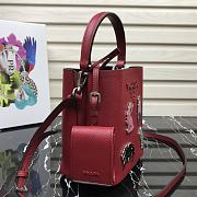 PRADA Bucket-Shaped Shopping Bag Red 1BA217 Size 18 × 17 × 10.5 cm - 6