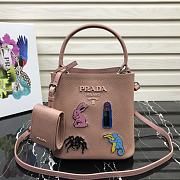 PRADA Bucket-Shaped Shopping Bag Pink 1BA217 Size 18 × 17 × 10.5 cm - 1