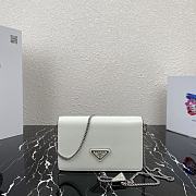 PRADA Necklace Bag White 1BD307 Size 19 x 10.5 x 3.5 cm - 1