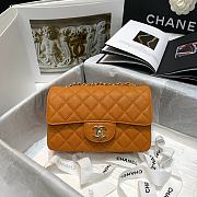 Chanel Classic Flap Bag Orange Red 116 Size 20 cm - 5