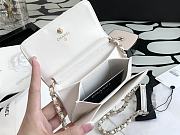 Chanel Camellia Chain Bag White 88024 - 5