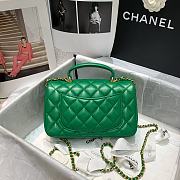 Chanel Mini Cf Handle Pearlescent Green AS2431 Size 20 x 6 x 13 cm - 3