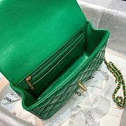 Chanel Mini Cf Handle Pearlescent Green AS2431 Size 20 x 6 x 13 cm - 2