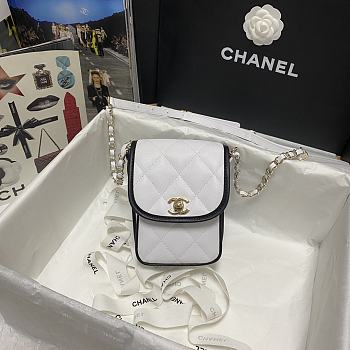 Chanel Mini Messenger Bag Black/White As2540 Size 17 × 13 × 6 cm