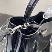 Prada Glossy Bucket Bag Black 1BA319 Size 22 x 23 x 13 cm - 6