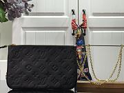 Louis Vuitton Pochette Double Zip Black M63919 Size 20 x 12.5 x 3 cm - 1