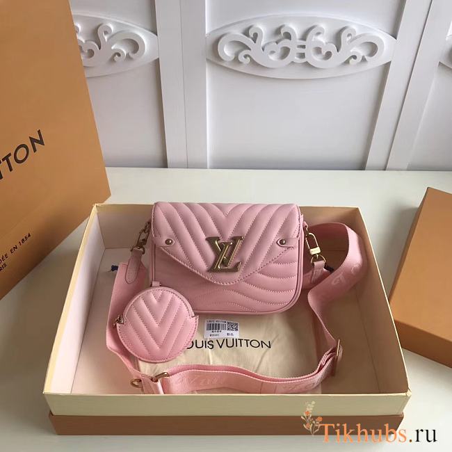 LV New Wave Multi Pochette Pink M56461 Size 21 x 13 x 6.5 cm - 1