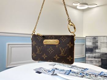 Louis Vuitton Monogram Pochette Milla PM M60095 Size 15.5 × 9.5 × 1.5 cm