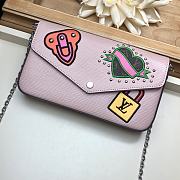 Louis Vuitton Pochette Felicie Rose Ballerine Pink M63726 Size 21 x 12 x 3 cm - 4