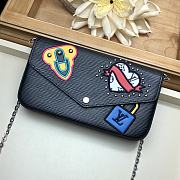 Louis Vuitton Pochette Felicie Rose Ballerine Black M63726 Size 21 x 12 x 3 cm - 3