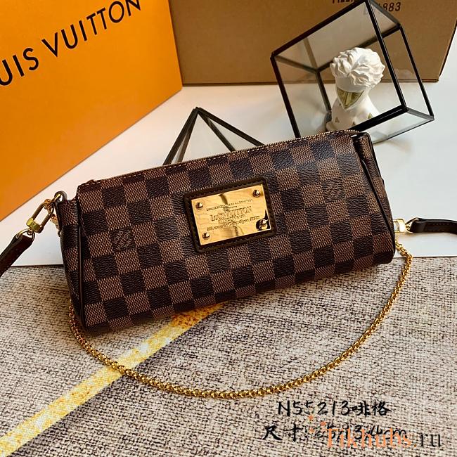 Louis Vuitton Damier Ebene Canvas Eva Clutch N55213 Size 25 x 4 x 13 cm - 1