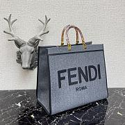 Fendi Medium Black Leather Tote Bag 887 Size 21,5 x 40,5 x 35 cm - 6