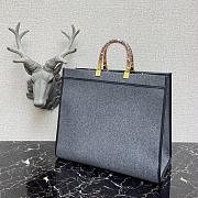 Fendi Medium Black Leather Tote Bag 887 Size 21,5 x 40,5 x 35 cm - 5