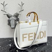 Fendi Medium Leather Tote Bag White 887 Size 36 x 17 x 31 cm - 3