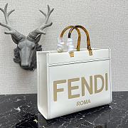 Fendi Medium Leather Tote Bag White 887 Size 36 x 17 x 31 cm - 2