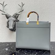 Fendi Medium Leather Tote Bag Gray 887 Size 36 x 17 x 31 cm - 4