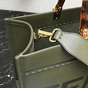 Fendi Medium Leather Tote Bag Green 887 Size 36 x 17 x 31 cm - 2