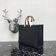 Fendi Medium Leather Tote Bag Black 887 Size 36 x 17 x 31 cm - 3