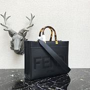 Fendi Medium Leather Tote Bag Black 887 Size 36 x 17 x 31 cm - 5