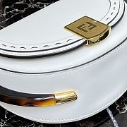 Fendi Moonlight Leather Handbag White Size 21 x 9 x 14 cm - 2