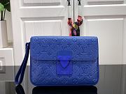 LV S Lock A4 Pouch Taurillon Monogram Blue M80582 Size 27 x 21 x 3.5 cm - 1