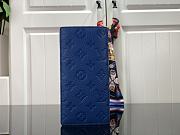 Louis Vuitton Brazza Wallet Blue M80592 Size 10 x 19 x 2 cm - 1