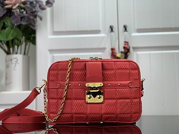 LV Troca Medium Handbag Red M59111 Size 25.5 x 17 x 7 cm