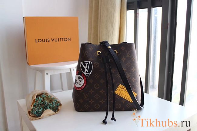 Louis Vuitton Bucket Bag Neonoe Screen Printing PO1072 Size 26 x 22 x 27 cm - 1