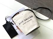 YSL RIVE GAUCHE Linen Bucket Bag 669299 Size 20 x 30 x 28,5 cm - 6