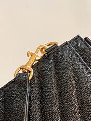 YSL Caviar Zipper Clutch Gold Logo 423297 Size 23 x 13 x 1 cm - 3