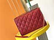 YSL Becky Lambskin Chain Bag Red 629426 Size 25 x 17 x 7 cm - 4