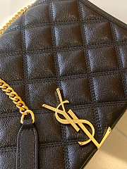 YSL Becky Lambskin Chain Bag Black 629426 Size 25 x 17 x 7 cm - 2