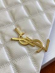 YSL Becky Lambskin Chain Bag White 629426 Size 25 x 17 x 7 cm - 3