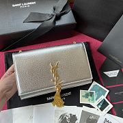 YSL Kate Silver Gold Buckle 326076Q Size 24 x 14.5 x 5 cm - 1