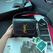 YSL Solferino Satchel In Box Crocodile Pattern 634306 Size 19 x 13 x 5 cm - 1