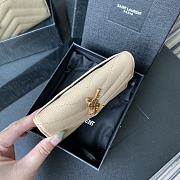 YSL Small Wallet Beige A026K Size 13.5 x 9.5 x 3 cm - 5