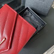 YSL Small Wallet Red A026K Size 13.5 x 9.5 x 3 cm - 2