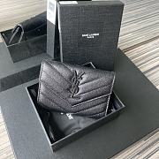 YSL Small Wallet Black A026K Size 13.5 x 9.5 x 3 cm - 1