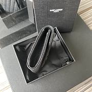 YSL Small Wallet Black A026K Size 13.5 x 9.5 x 3 cm - 5