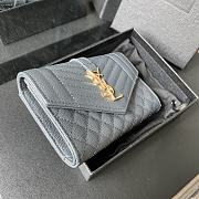 YSL Small Wallet Blue A026K Size 13.5 x 9.5 x 3 cm - 4