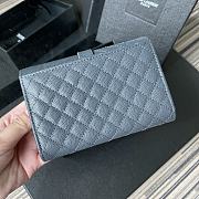 YSL Small Wallet Blue A026K Size 13.5 x 9.5 x 3 cm - 3