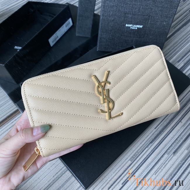 YSL Wallet Beige 358094 Size 19 x 9 cm - 1