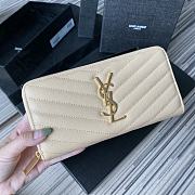 YSL Wallet Beige 358094 Size 19 x 9 cm - 1