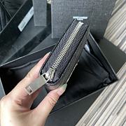 YSL Wallet Black Silver Logo 358094 Size 19 x 9 cm - 5